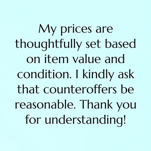 Light Blue Seller Policy Sign - Picture 1 of 2